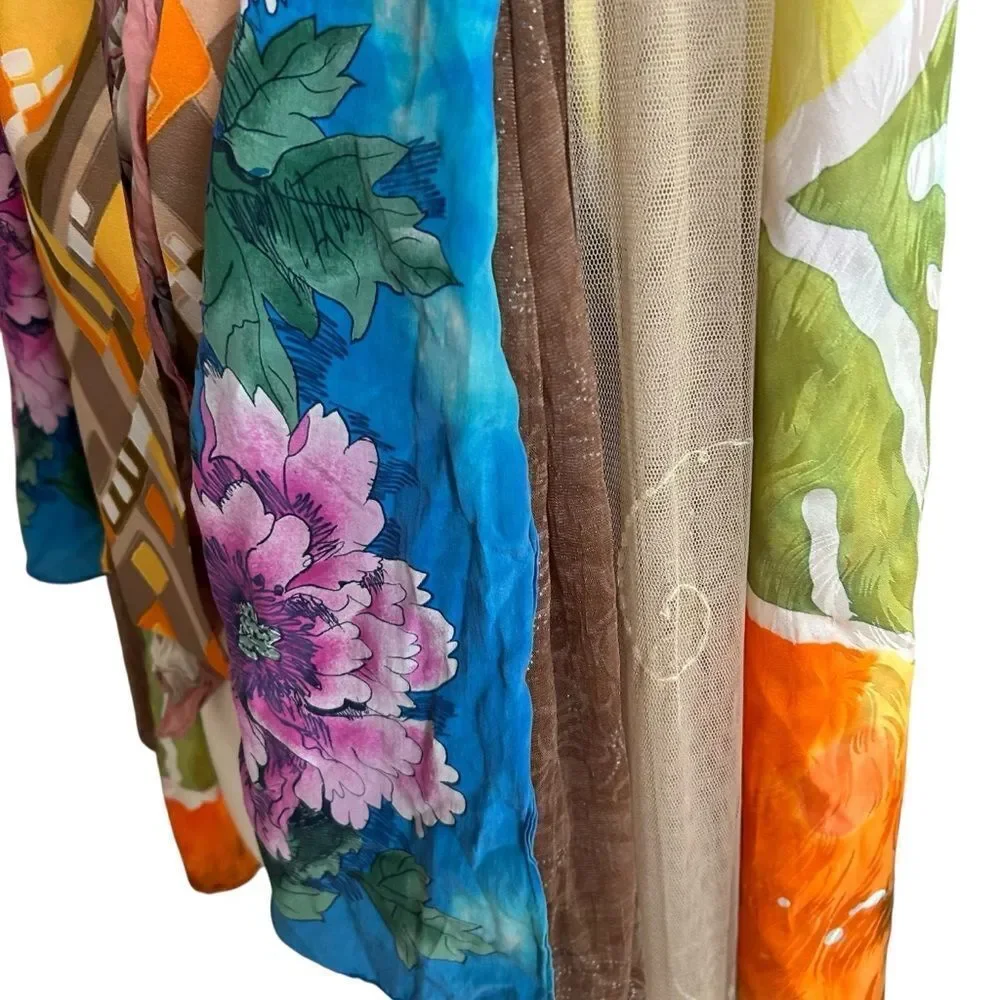 Seven 7 Vintage Scarves Scarf Silk, Mesh Cotton Mix